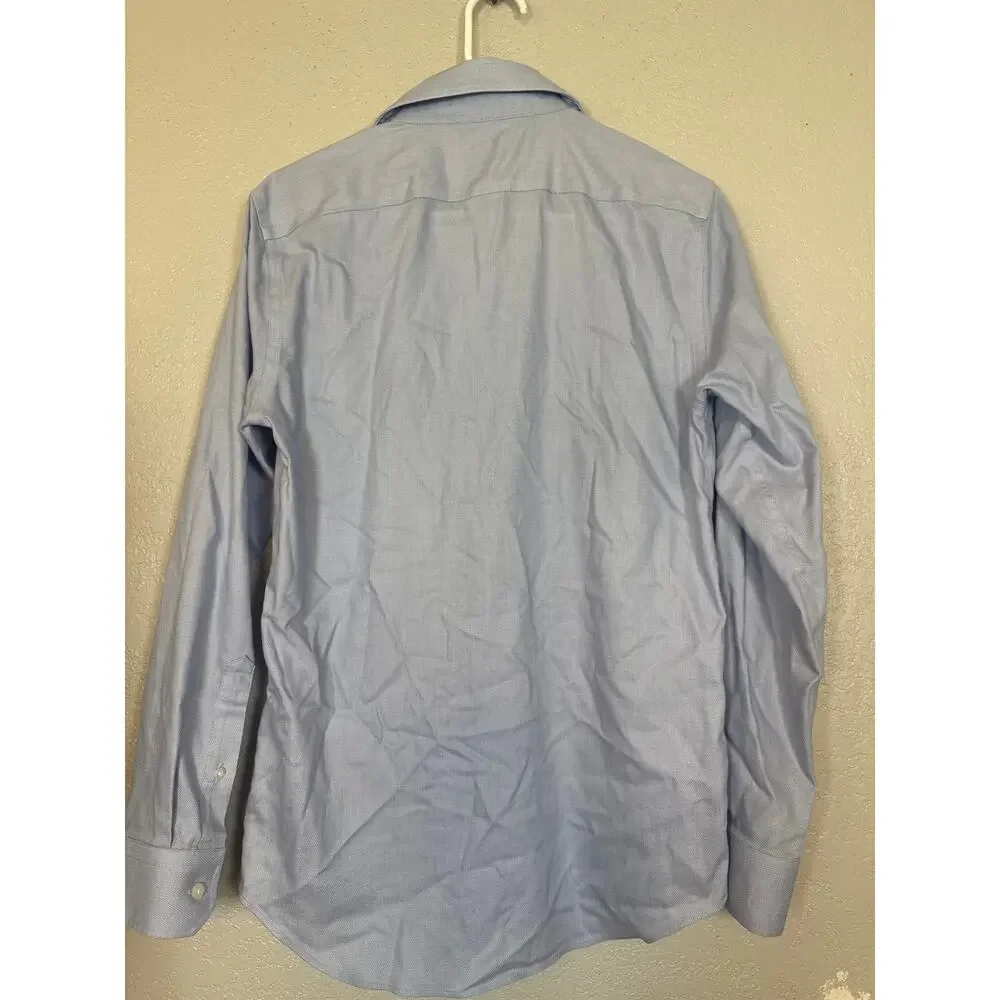 Banana Republic Men Button Down Bundle Small Non Iron Slim Fit Short Sleeve Blue